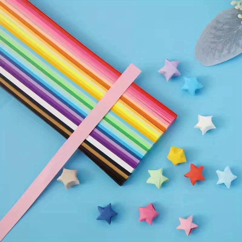 1030 Sheets Star Origami Paper 27 Assortment Color Star Paper Strip Double  Sided Origami Stars Paper Solid Color Lucky Star Decoration Paper Strips DI